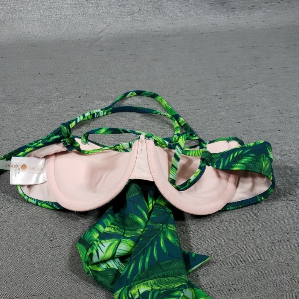 Shade & Shore Light Lift Palm Print Bow Bikini Top - Picture 4 of 6